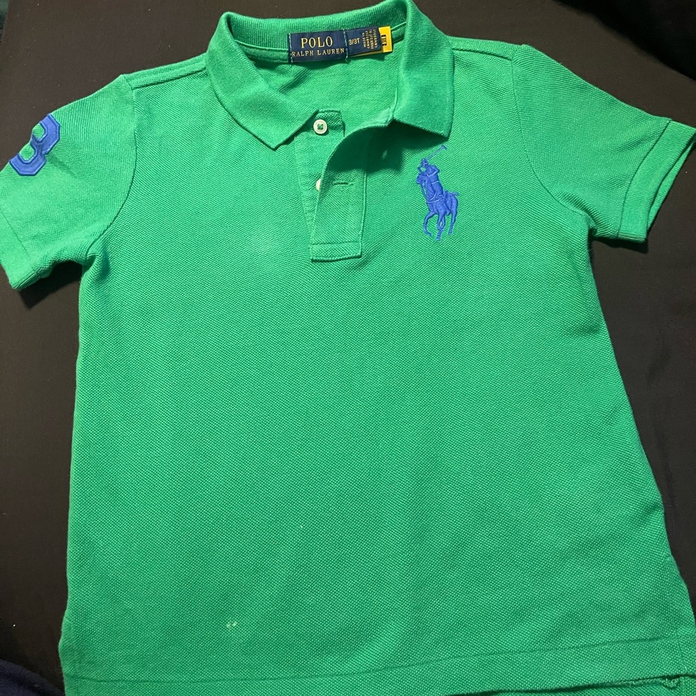 Polo by Ralph Lauren Green and Blue Polo Shirt